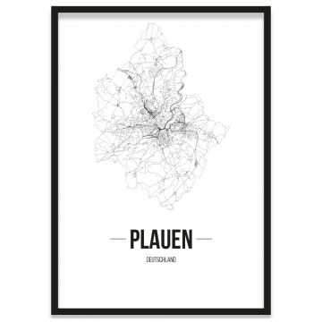 Stadtposter Plauen mit Bilderrahmen