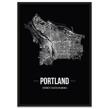 Poster Portland Stadtplan