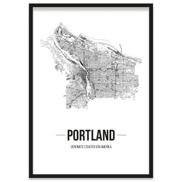 Stadtposter Portland Rahmen