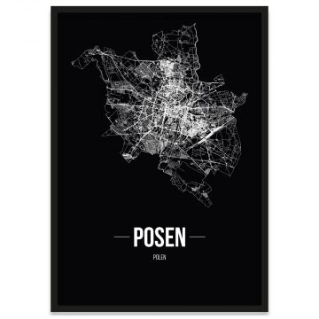 Poster Posen Straßennetz