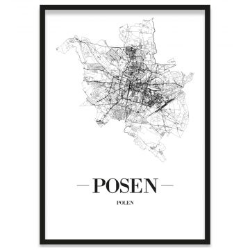Stadtposter Posen im Bilderrahmen