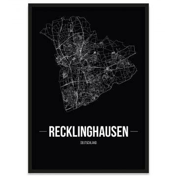 Poster Recklinghausen Stadtplan 