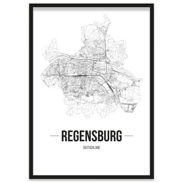 Stadtposter Regensburg Bilderrahmen