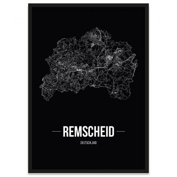 Stadtposter Remscheid mit Rahmen