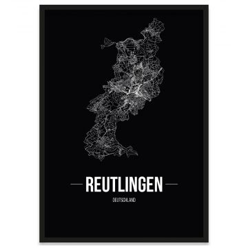 Poster Reutlingen Stadtplan 