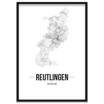 Stadtposter Reutlingen gerahmt 