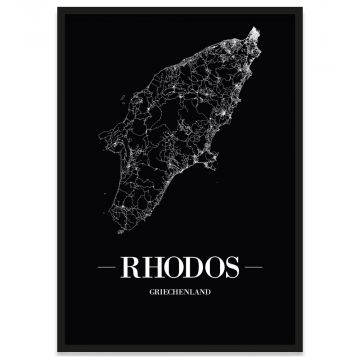 Stadtposter Rhodos Rahmen
