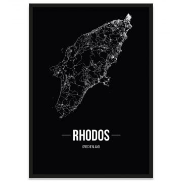 Stadtposter Rhodos Stadtplan