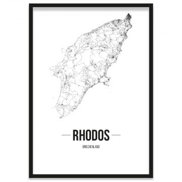 Stadtposter Rhodos Rahmen