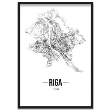 Stadtposter Riga Bilderrahmen
