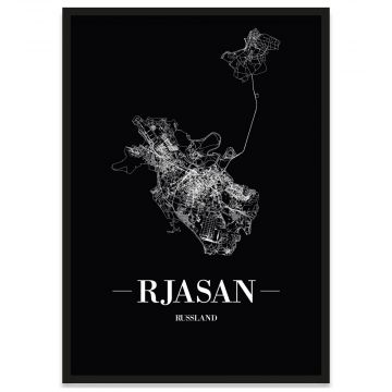 Stadtposter Rjasan Straßennetz
