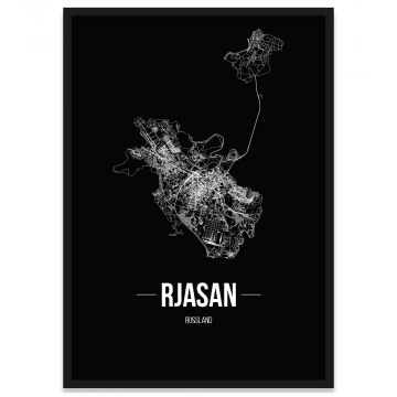 Stadtposter Rjasan mit Bilderrahmen