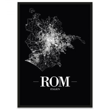 Rom Stadtposter mit Stadtplan