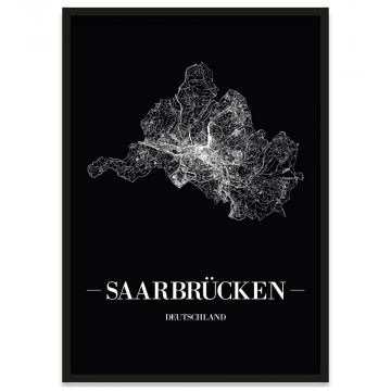 Saarbrücken Poster mit Rahmen