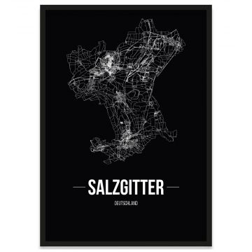 Salzgitter Poster mit Stadtplan
