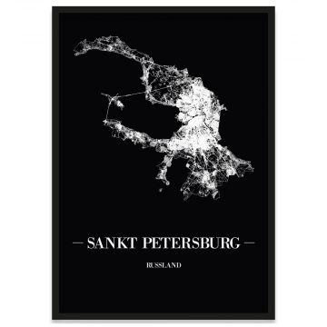 Sankt Petersburg Straßennetz  Poster