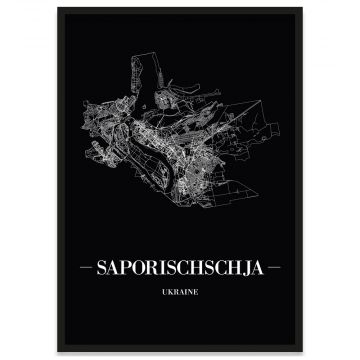 Stadtposter Saporischschja Rahmen