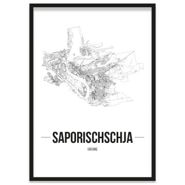 Stadtposter Saporischschja Rahmen