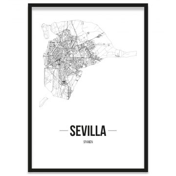 Stadtposter Sevilla Rahmen