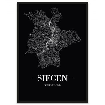 Siegen Bilderrrahmen Straßennetz