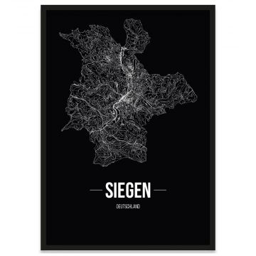 Siegen Bilderrrahmen Straßennetz