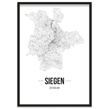 Stadtposter Siegen gerahmt