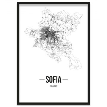 Stadt Sofia gerahmtes Poster