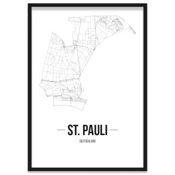  St. Pauli Poster mit Bilderrahmen 