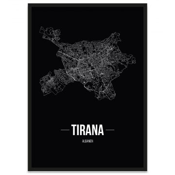 Stadtposter Tirana Straßennetz