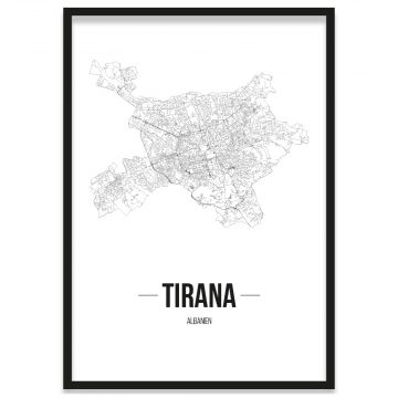 Stadtposter Tirana mit Bilderrahmen