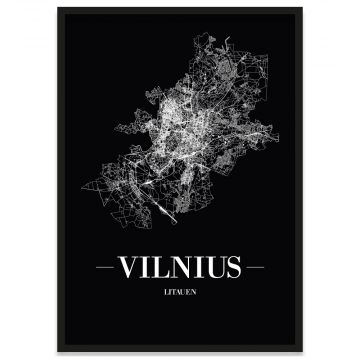 Stadtposter Vilnius mit Bilderrahmen