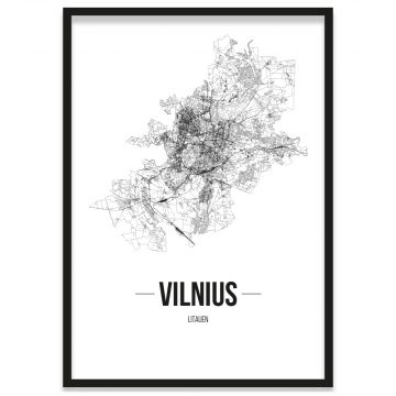 Stadtposter Vilnius mit Bilderrahmen
