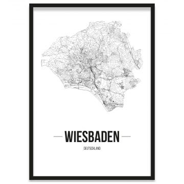 Stadtposter Wiesbaden mit Bilderrahmen