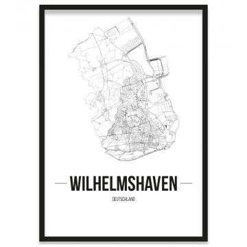 Stadtposter Wilhelmshaven mit Bilderrahmen