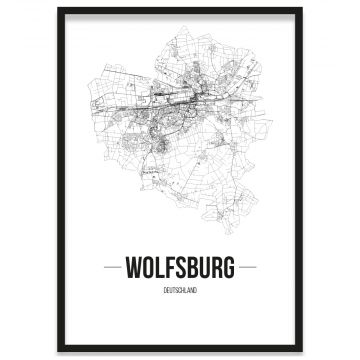 Poster im Bilderrahmen der Stadt Wolfsburg