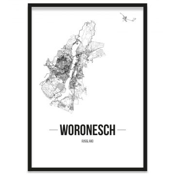 gerahmtes Poster der Stadt Woronesch