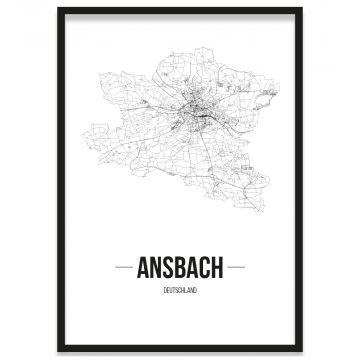 Stadtposter Ansbach Bilderrahmen