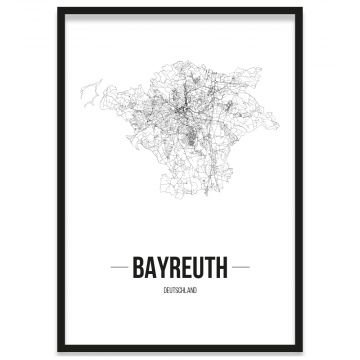 Stadtposter Bayreuth mit Bilderrahmen