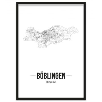 Stadtposter Böblingen Rahmen
