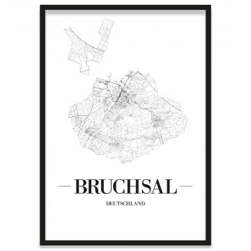 Stadtposter Bruchsal gerahmt 