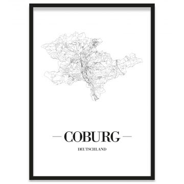 Stadtposter Coburg gerahmt