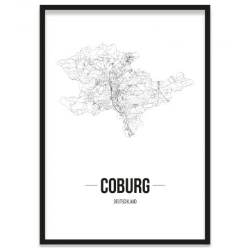 Stadtposter Coburg mit Bilderrahmen