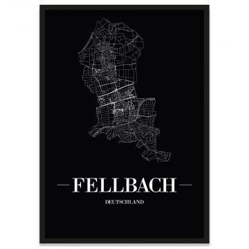 Stadtposter Fellbach mit Bilderrahmen