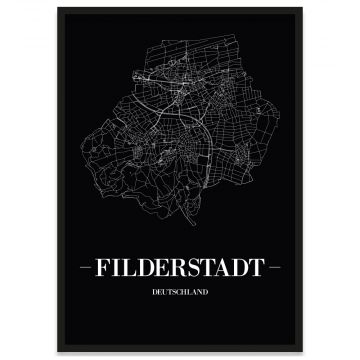 Stadtposter Filderstadt mit Rahmen