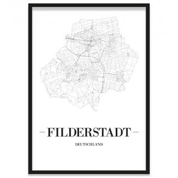 Stadtposter Filderstadt mit Bilderrahmen 