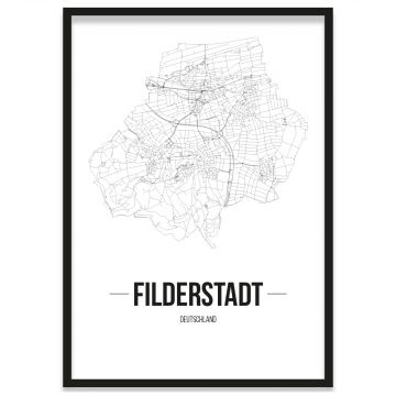 Stadtposter Filderstadt gerahmt 