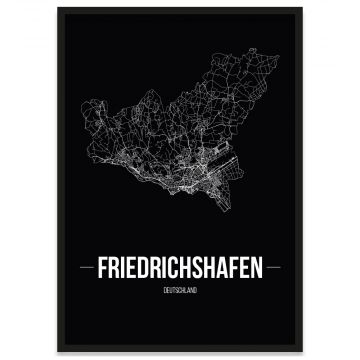 Stadt Friedrichshafen Poster mit Rahmen