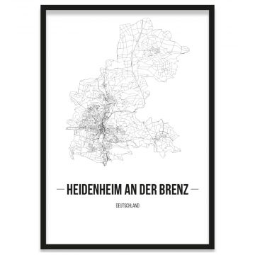 Stadtposter Heidenheim an der Brenz Rahmen