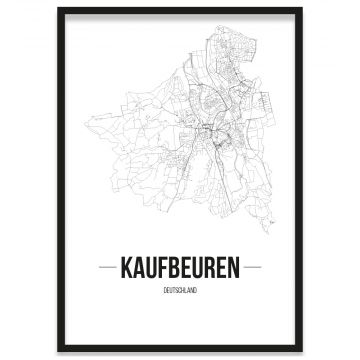 Stadtposter Kaufbeuren gerahmt