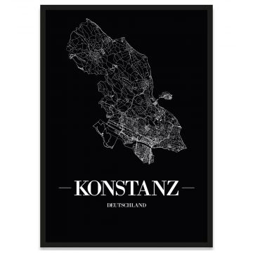 Stadtposter Konstanz mit Rahmen